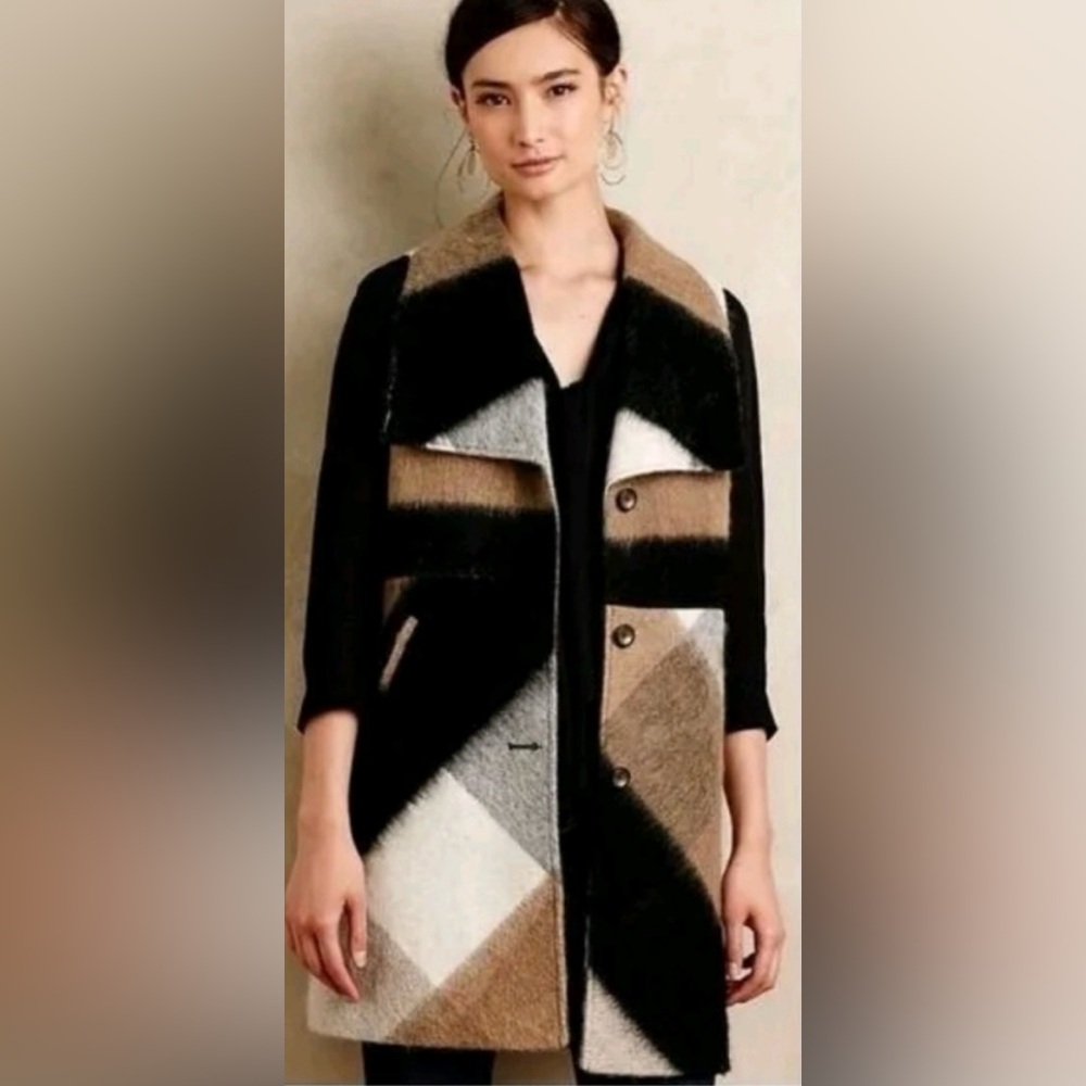 Elevenses by Anthropologie Buffalo plaid soft vest - Picture 3 of 11